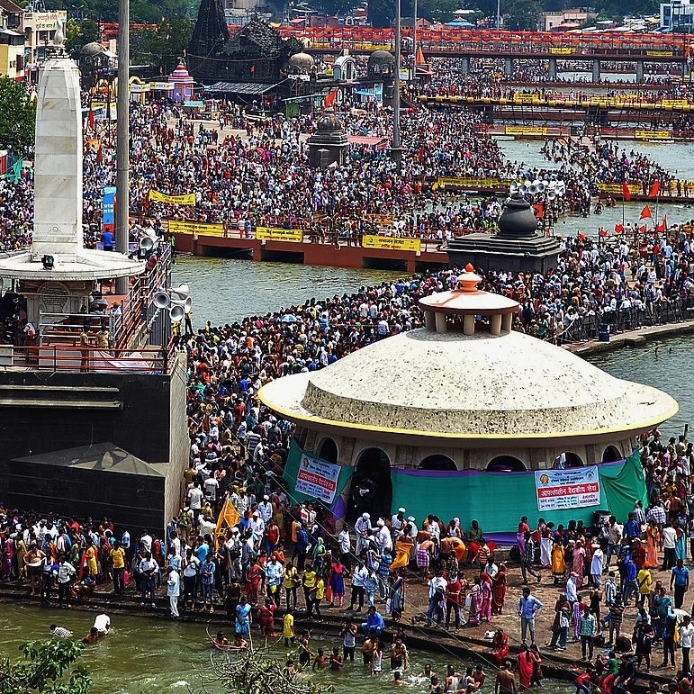 Devotees at Nashik Kumbh Mela
