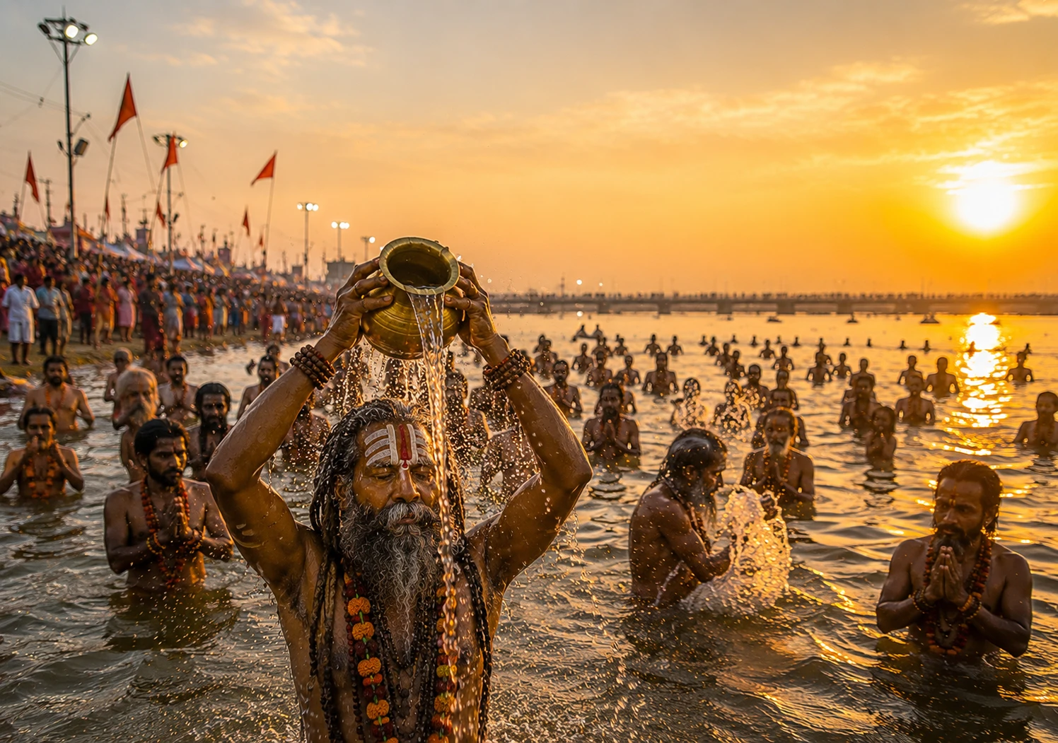 Shahi Snan during Nashik Kumbh Mela
