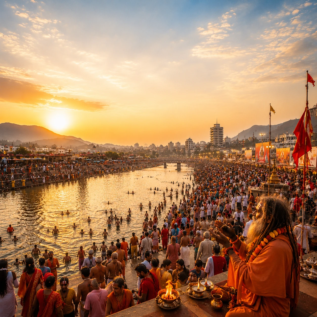 Devotees at Nashik Simhastha Kumbh