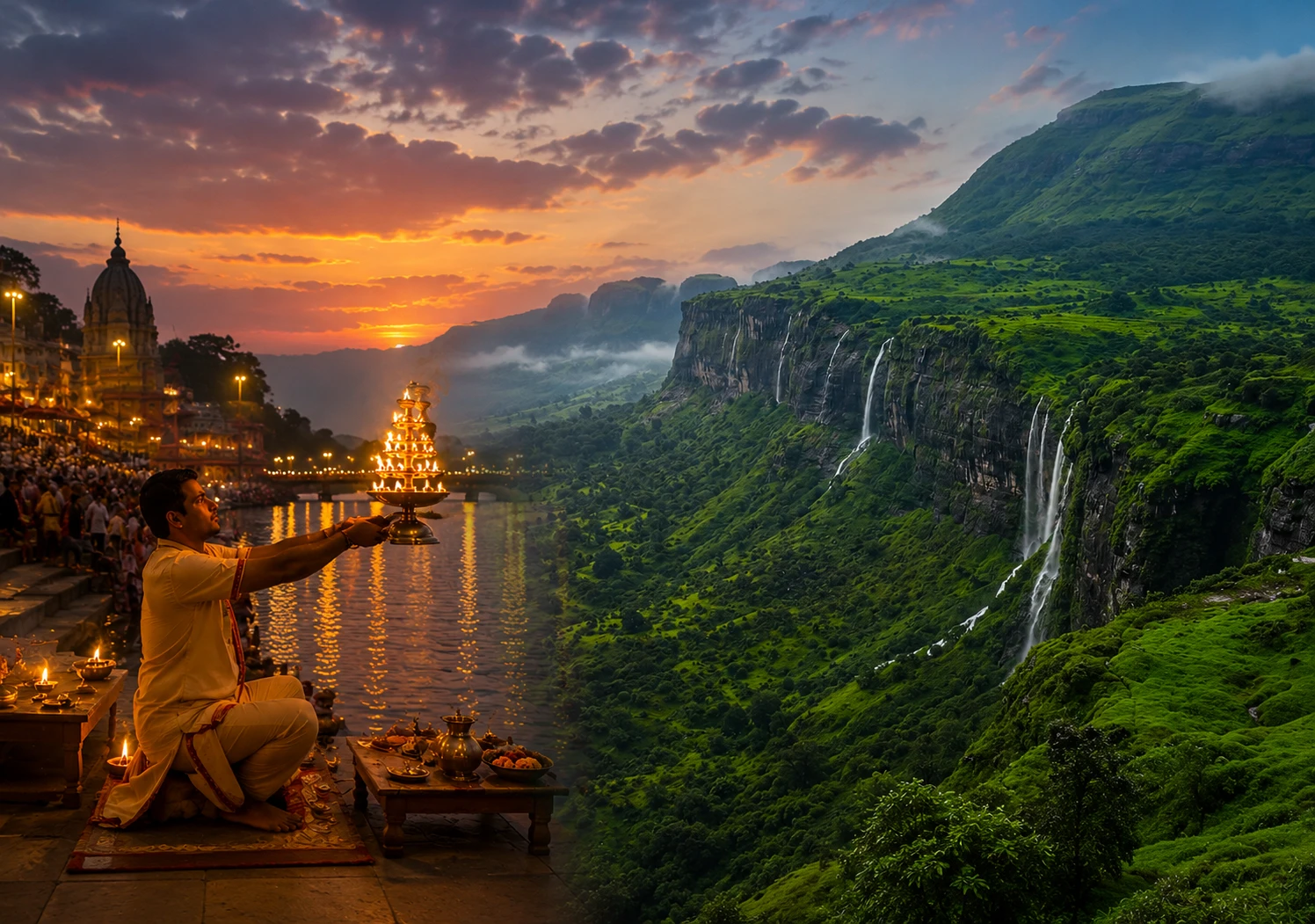 Panoramic view of Nashik city